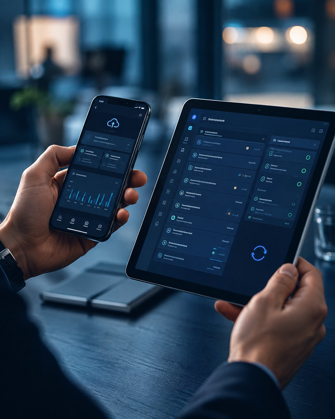Mobile Unternehmensanwendung auf Smartphone und Tablet